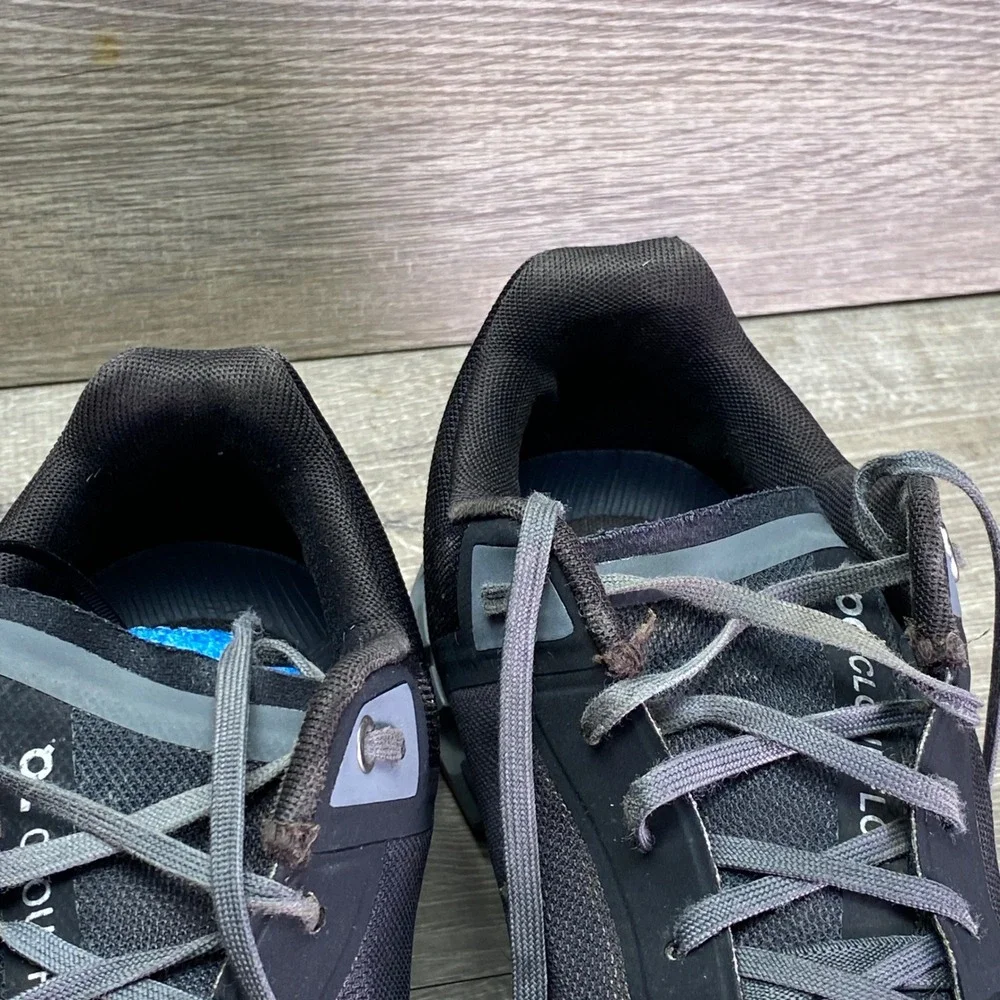 On Running Shoes‎ Cloudflow Men 11.5 Black Asphalt Grey Mesh Athletic Sneakers